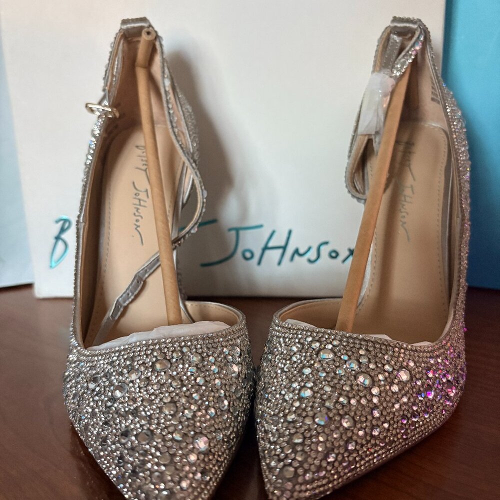 Betsey Johnson Glittering Silver Heels